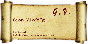 Gion Virág névjegykártya